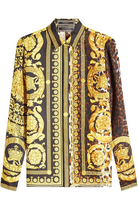 versace print blouse women|versace tops women on sale.